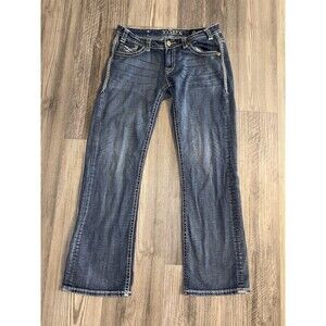 Rock & Roll Jeans Women 30x32" Relaxed Mid Bootcut Western Y2k Cowgirl Rodeo 90s